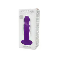 Двошаровий ділдо з вібрацією Adrien Lastic Hitsens 3 Purple, відмінно для страпона, діаметр 4 см, до - Master