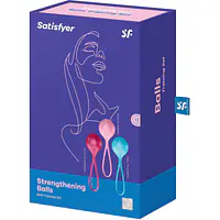 Вагінальні кульки Satisfyer Strengthening Balls (3шт), діаметр 3,8 см, маса 62-82-98г, монолітні - Master