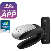 Смартвібратор для пар Satisfyer Double Fun (Black) з пультом ДК - Master