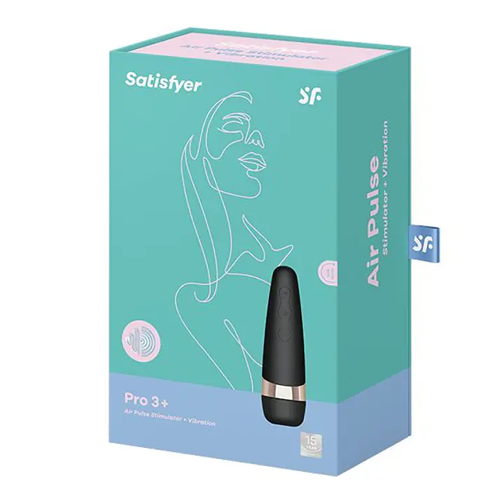 Вакуумний кліторальний стимулятор Satisfyer Pro 3+ Vibration з вібрацією та дуже м'яка яким кінчиком - Master