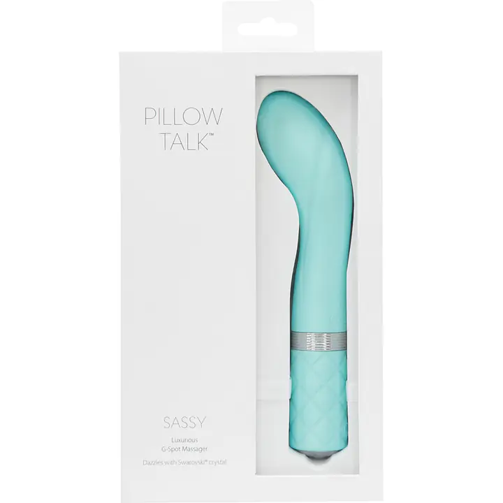 Розкішний вібратор Pillow Talk - Sassy Teal з кристалом Сваровські для точки G, подарункова упаковка - Master