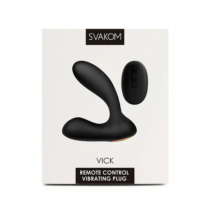 Масажер простати та вібратор точки G з пультом ДК Svakom Vick Black - Master