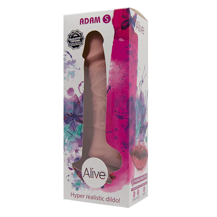 Фалоімітатор Alive Adam Flesh S, двошаровий, силікон + Silexpan, діаметр 3,5 см - Master