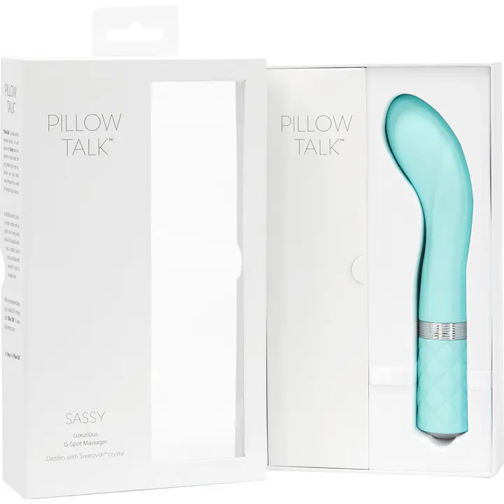 Розкішний вібратор Pillow Talk - Sassy Teal з кристалом Сваровські для точки G, подарункова упаковка - Master