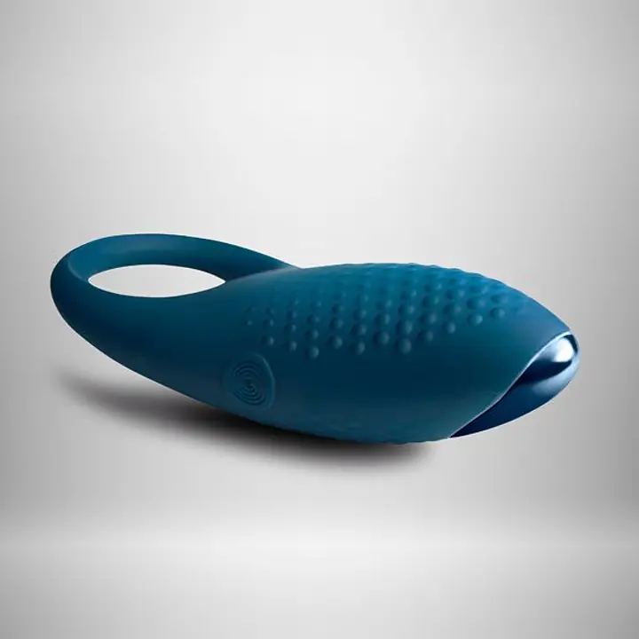 Ерекційне кільце з вібрацією Rocks Off Empower Blue - Master