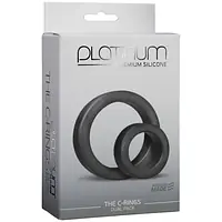 Набір ерекційних кілець Doc Johnson Platinum Premium Silicone — The C-Rings — Charcoal - Master