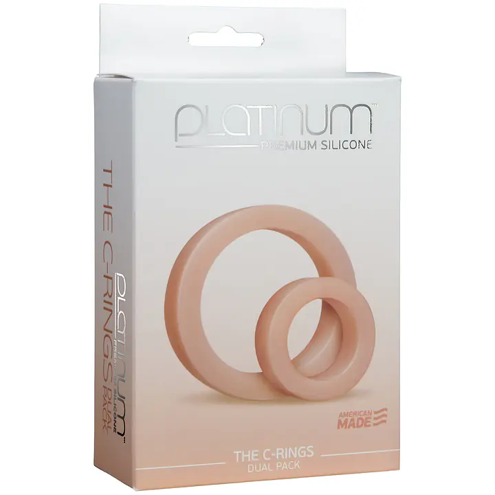 Набір ерекційних кілець Doc Johnson Platinum Premium Silicone — The C-Rings — White - Master