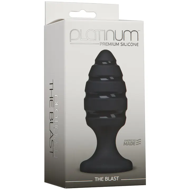 Анальний плаг зі спіральним каналом Doc Johnson Platinum Premium Silicone — The Blast — Black - Master
