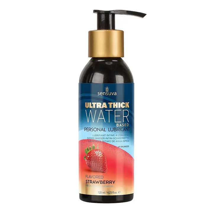 Густа змазка на водній основі Sensuva UltraThick Water-Based Strawberry (125 мл) без парабенів - Master