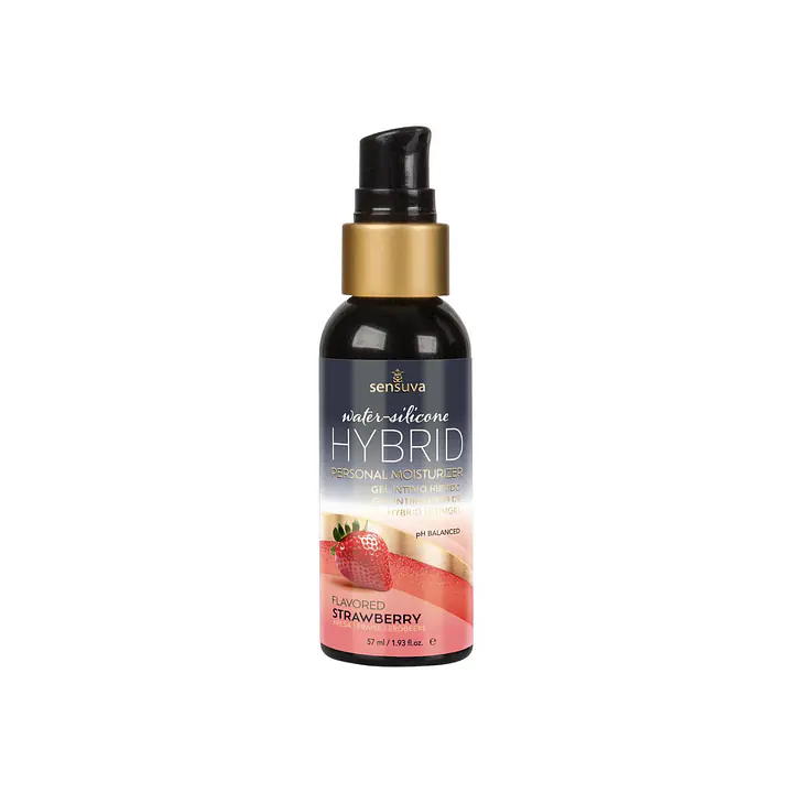 Змазка водно-силіконова Sensuva Hybrid Strawberry (57 мл) без цукру, можна для оральних пестощів - Master