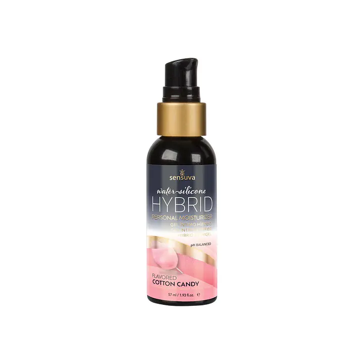 Змазка водно-силіконова Sensuva Hybrid Cotton Candy (57 мл) без цукру, можна для оральних пестощів - Master