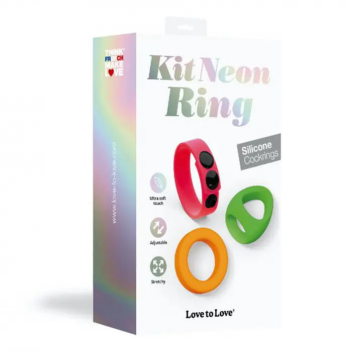 Набір яскравих ерекційних кілець Love to Love NEON RING KIT - Master