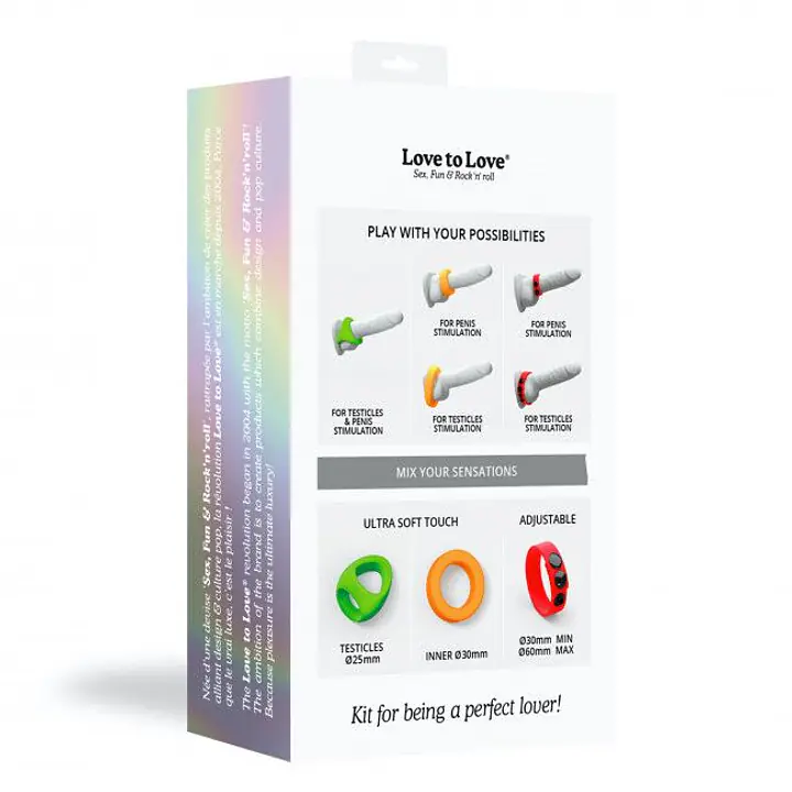 Набір яскравих ерекційних кілець Love to Love NEON RING KIT - Master
