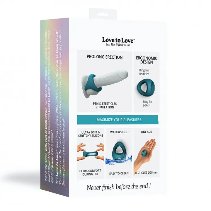 Ерекційне кільце подвійне Love To Love FLUX RING - TEAL ME - Master