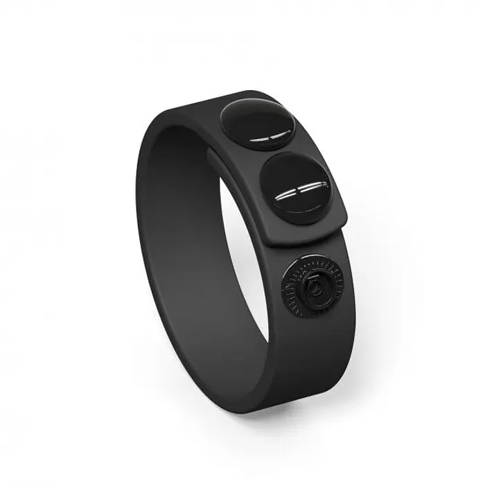 Регульоване ерекційне кільце на кнопках Love To Love HERO RING - BLACK ONYX - Master