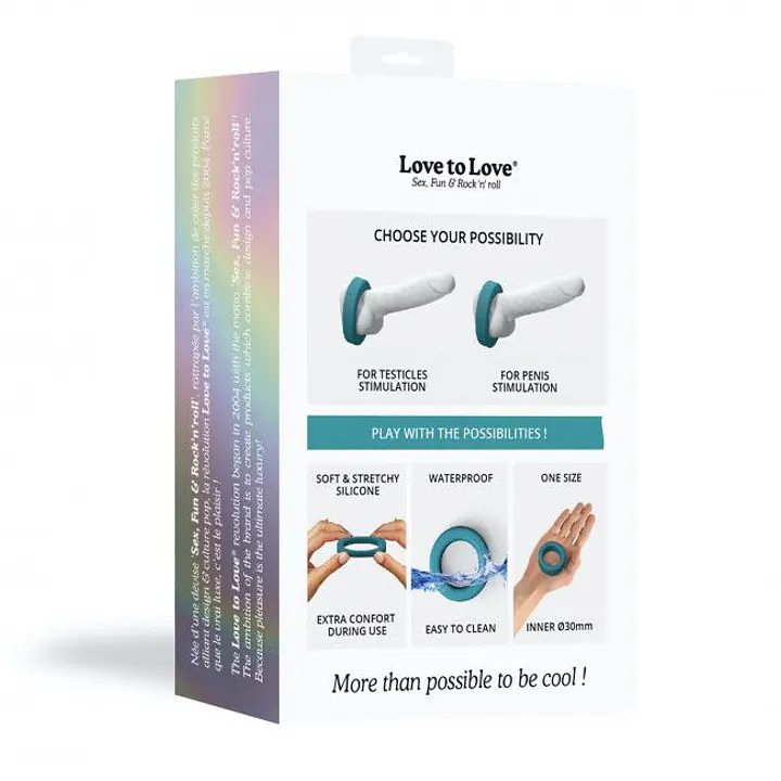 Ерекційне кільце широке Love To Love COOL RING - TEAL ME - Master