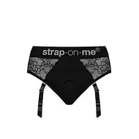 Мереживні труси для страпона з підв'язками для панчіх Strap-On-Me DIVA HARNESS - S - Master