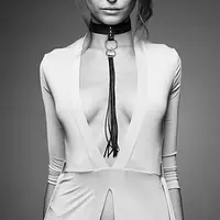 Чокер Bijoux Indiscrets MAZE — Tassel Chocker Black - Master