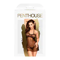 Приталена сорочка-сітка зі стрінгами Penthouse - All Yours Black L/XL - Master