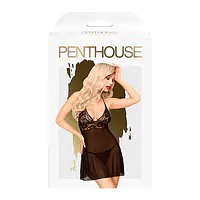 Мінісукня з мереживним ліфом та стрінгами Penthouse - Bedtime Story Black S/M - Master