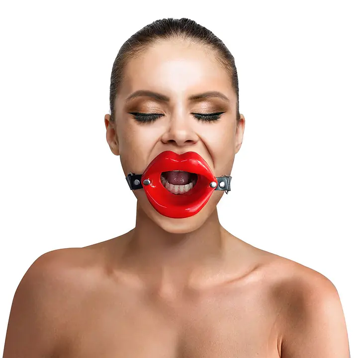 Кляп-розширювач у формі губ Art of Sex – Gag Lips, натуральна шкіра - Master