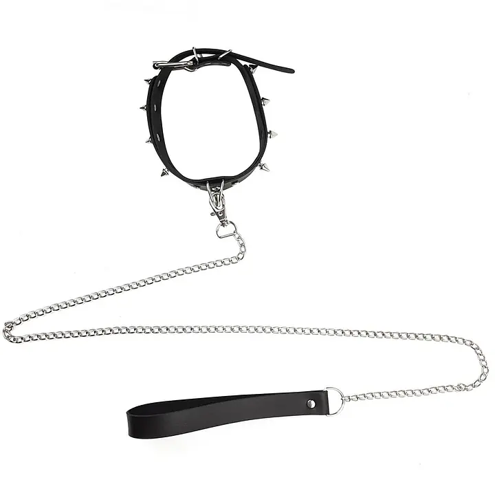 Нашийник з шипами та повідцем Art of Sex - Collar Spikes and Leash - Master