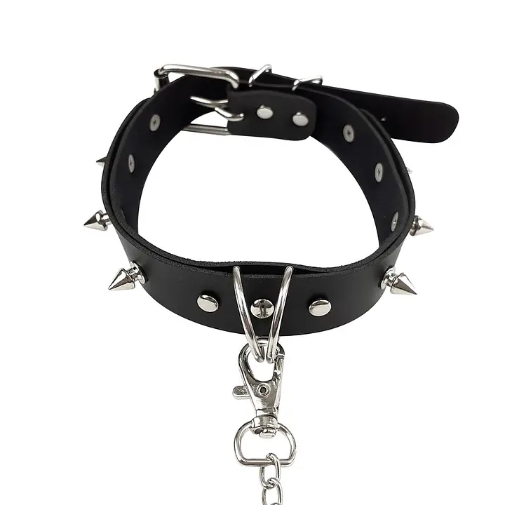 Нашийник з шипами та повідцем Art of Sex - Collar Spikes and Leash - Master
