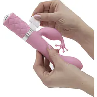 Розкішний вібратор-кролик Pillow Talk - Kinky Pink з кристалом Сваровські, потужний - Master