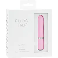 Розкішний вібратор PILLOW TALK - Flirty Pink з кристалом Сваровські, гнучка головка - Master