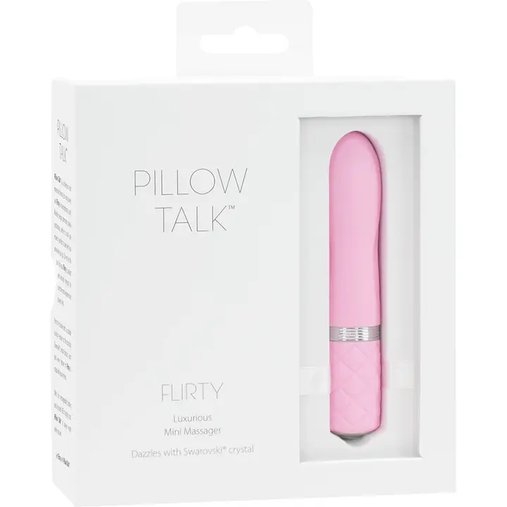 Розкішний вібратор PILLOW TALK - Flirty Pink з кристалом Сваровські, гнучка головка - Master