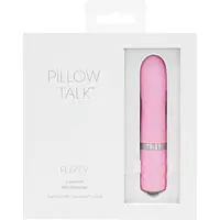 Розкішний вібратор PILLOW TALK - Flirty Pink з кристалом Сваровські, гнучка головка - Master