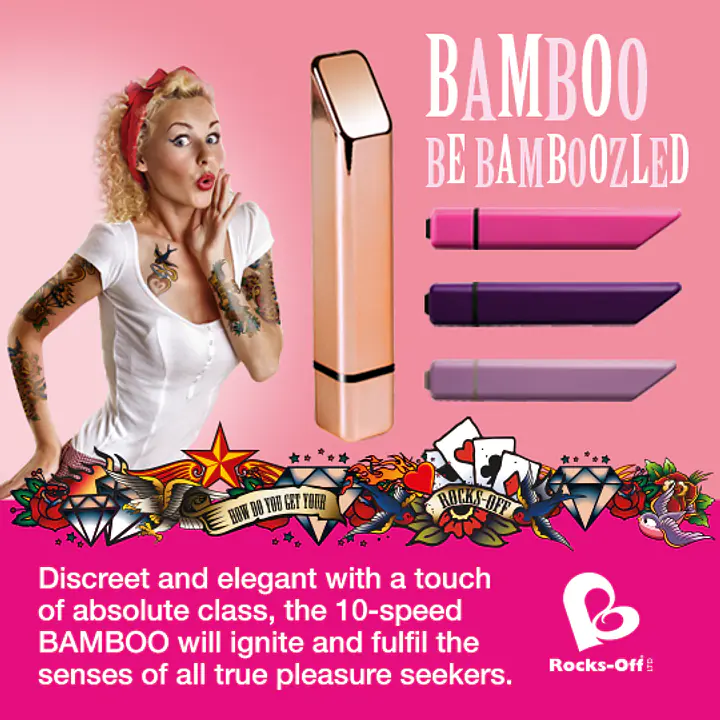 Потужний мінівібратор Rocks Off Bamboo Rose Gold - Master