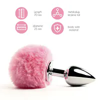 Анальна пробка FeelzToys - Bunny Tails Butt Plug Pink - Master