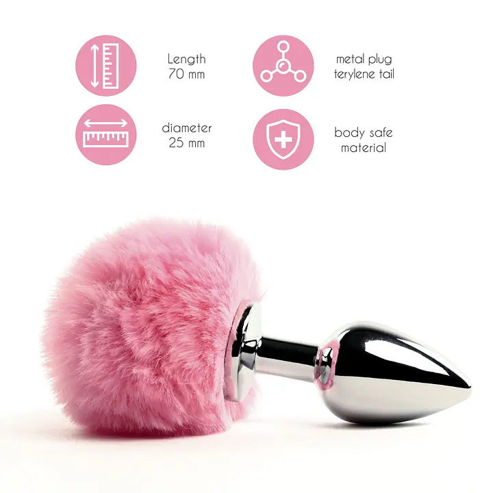 Анальна пробка FeelzToys - Bunny Tails Butt Plug Pink - Master