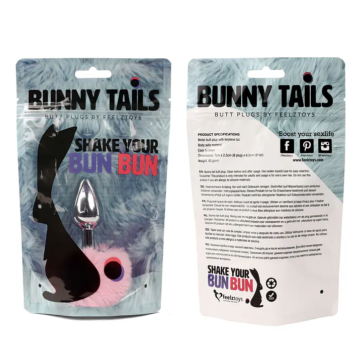 Анальна пробка FeelzToys - Bunny Tails Butt Plug Pink - Master