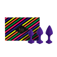 Набір силіконових анальних пробок FeelzToys - Bibi Butt Plug Set 3 pcs Purple - Master