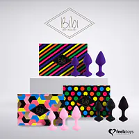Набір силіконових анальних пробок FeelzToys - Bibi Butt Plug Set 3 pcs Purple - Master