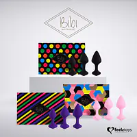 Набір силіконових анальних пробок FeelzToys - Bibi Butt Plug Set 3 pcs Black - Master