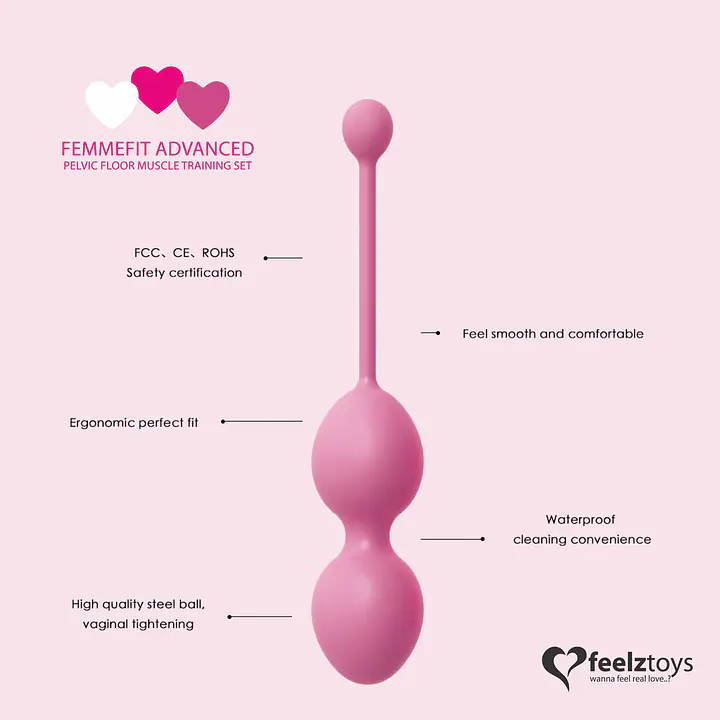 Набір вагінальних кульок для просунутих FeelzToys - FemmeFit Advanced Pelvic Muscle Training Set - Master