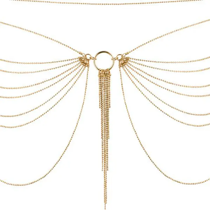 Ланцюжок на трусики або ліф Bijoux Indiscrets MAGNIFIQUE Waist Chain - Gold, прикраса на тіло - Master