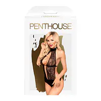 Боді з високим коміром та глибоким декольте Penthouse - Perfect Lover Black S/M - Master