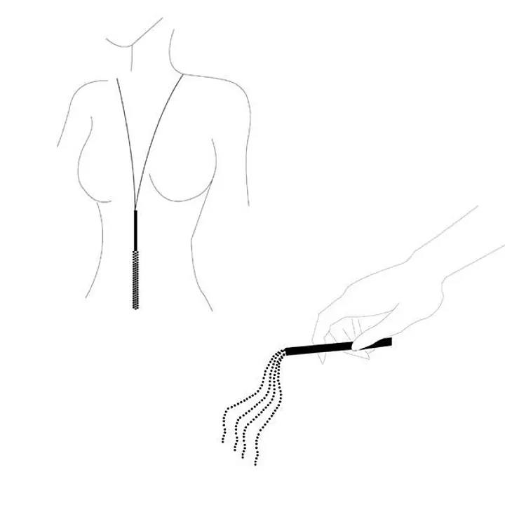 Ланцюжок-батіг на шию Bijoux Indiscrets MAGNIFIQUE Necklace Whip - Gold, прикраса для тіла - Master