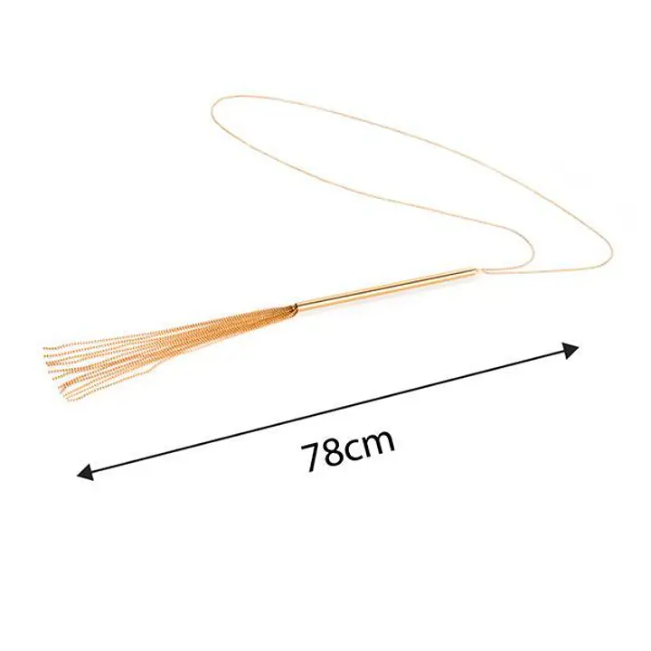 Ланцюжок-батіг на шию Bijoux Indiscrets MAGNIFIQUE Necklace Whip - Gold, прикраса для тіла - Master