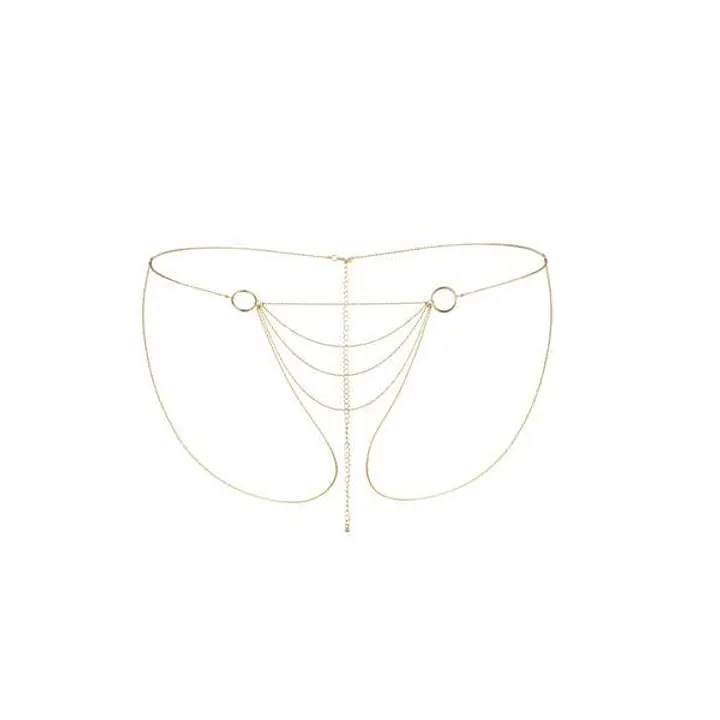 Ланцюжок-трусики Bijoux Indiscrets Magnifique Bikini Chain – Gold, прикраса для тіла - Master