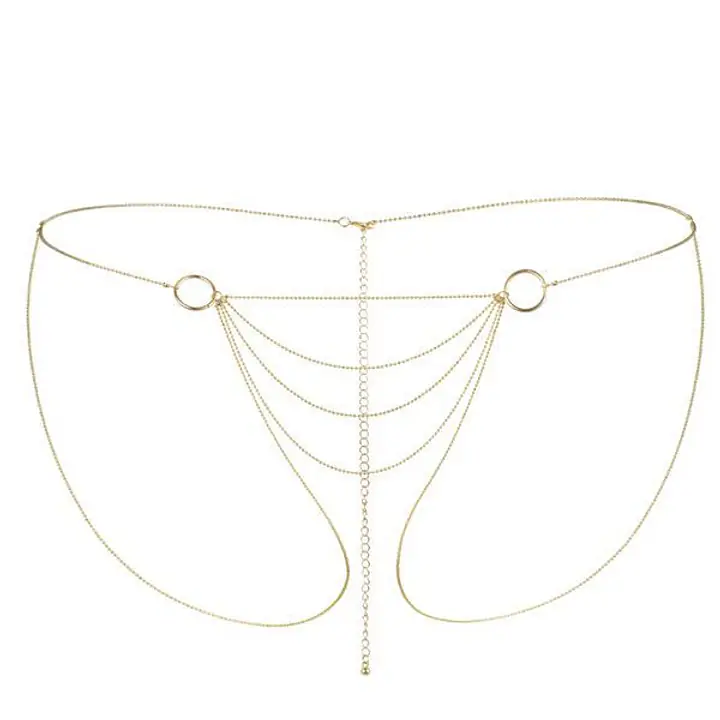 Ланцюжок-трусики Bijoux Indiscrets Magnifique Bikini Chain – Gold, прикраса для тіла - Master
