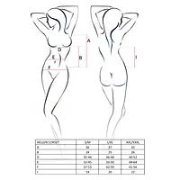 Корсет з пажами Passion HELLEN CORSET S/M, black, трусики, напівпрозорий - Master
