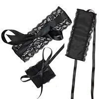 Еротичний набір пов’язка на очі та наручники Art of Sex: Blindfold and Handcuffs Aria - Master