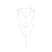 Ланцюжок для спини Bijoux Indiscrets Magnifique Back and Cleavage Chain - Silver, прикраса для тіла - Master