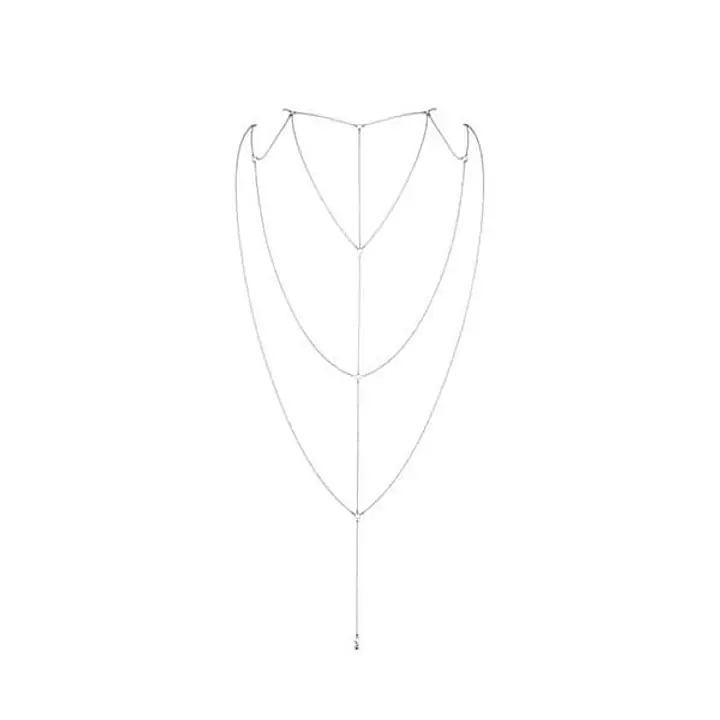 Ланцюжок для спини Bijoux Indiscrets Magnifique Back and Cleavage Chain - Silver, прикраса для тіла - Master