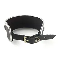 Ошейник из натуральной кожи со стразами и кольцом Art of Sex -  Collar Ring - Master